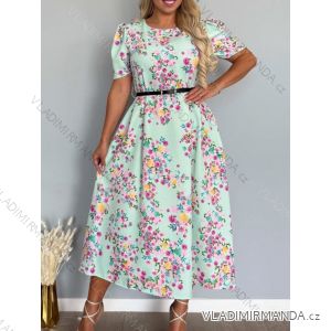Šaty letné kvetované krátky rukáv dámske (XS/S/M ONE SIZE) TALIANSKA MÓDA IMWGS25578