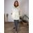 Ärmellose Jacke mit langen Ärmeln (uni sl) ITALIENISCHE Mode IMC17326  beige