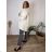 Ärmellose Jacke mit langen Ärmeln (uni sl) ITALIENISCHE Mode IMC17326  beige