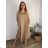 Šaty dlouhé letní na ramínka dámské nadrozměr LOLA (42/44/46 ONE SIZE) ITALSKÁ MÓDA IM4251113/DU 42/44/46 zelená