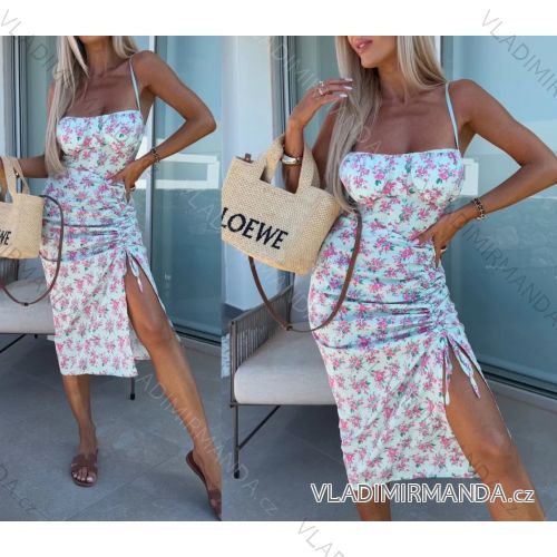 Women's short sleeve summer casual dress (S/M/L ONE SIZE) ITALIAN FASHION IMWGB25022