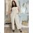 Overal dlhý elegantný žabičkovaný carmen bez rukávov dámsky (S/M/L ONE SIZE) TALIANSKA MÓDA IM425322/DUR -   růžová fuchsiová -   S/M/L