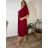 Women's Plus Size Long Warm Long Sleeve Dress (50/52/54 ONE SIZE) ITALIAN FASHION IM424636 46/48/50 Royal blue