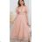 Šaty dlhé elegantný letný krátky rukáv dámske (S/M/L ONE SIZE) TALIANSKA MÓDA IMPOC256565