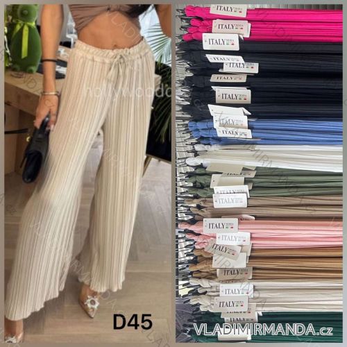 Kalhoty dlouhé letní dámské nadrozměr (42/44/46 ONE SIZE) ITALSKÁ MÓDA IMWDT251640