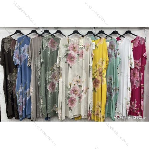 Women's short sleeve summer casual dress (S/M/L ONE SIZE) ITALIAN FASHION IMWGB25022