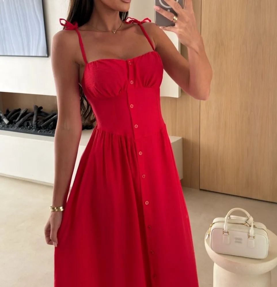 Šaty košilové letní na ramínka dámské (S/M/L ONE SIZE) ITALSKÁ MÓDA IMPMD2534598