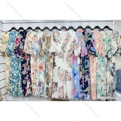 Kurzärmliges Sommer-Freizeitkleid für Damen (S/M/L EINHEITSGRÖSSE) ITALIAN FASHION IMWGB25022