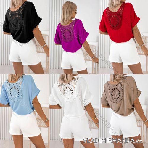 Kurzärmliges Sommer-Freizeitkleid für Damen (S/M/L EINHEITSGRÖSSE) ITALIAN FASHION IMWGB25022