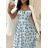Šaty letné citrónky lemon, leopardie a kvetované na ramienka dámske (XS/S/M ONE SIZE) TALIANSKA MÓDA IMWCN251858