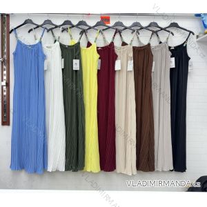 Šaty dlouhé volnočasové letní na ramínka dámské (S/M/L ONE SIZE) ITALSKÁ MÓDA IMWBC251870