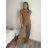 Women's Medium Length Skirt (S/M ONE SIZE) ITALIAN FASHION IMM23HG3154 Dark beige XS/S/M