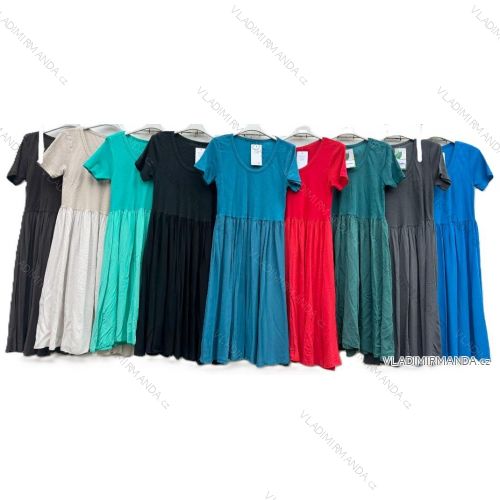 Women's Long Chiffon Short Sleeve Dress (S/M ONE SIZE) ITALIAN FASHION IMWGS231048