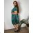 Shirt 3/4 sleeve ladies strip (4XL/5XL ONE SIZE) ITALSKÁ MÓDA IM422026