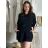Košile mušelín dlouhý rukáv oversize dámská nadrozměr HANNAH (S/M/L ONE SIZE) ITALSKÁ MÓDA IMD25138/DU S/M/L Černá