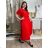 Women's Long Chiffon Short Sleeve Dress (S/M ONE SIZE) ITALIAN FASHION IMWGS231048 S / M / L red