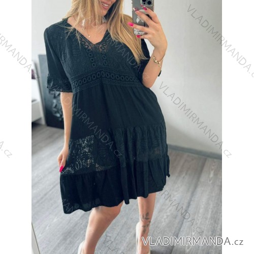 Sleeveless summer dress for women (uni sm) ITALIAN FASHION IMD20550 black XL/2XL