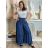 Elegant women's trousers (S/M/L ONE SIZE) ITALIAN FASHION IMWGS25007 M/L/XL dark blue