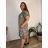 Linen dress short sleeve women's oversized (42/44/46 ONE SIZE) ITALIAN FASHION IM7250002