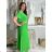 Šaty letní košilové s páskem krátký rukáv dámské (S/M/L ONE SIZE) ITALSKá MóDA IM424486/DR modrá mintova M/L