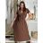 Women's long summer short sleeve dress (S/M ONE SIZE) ITALIAN FASHION IM323111/DU red