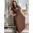 Women's long summer short sleeve dress (S/M ONE SIZE) ITALIAN FASHION IM323111/DU red