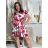 Kurzarm-Sommerkleid für Damen (S/M/L Einheitsgröße) ITALIAN FASHION IMD250004