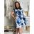 Kurzarm-Sommerkleid für Damen (S/M/L Einheitsgröße) ITALIAN FASHION IMD250004