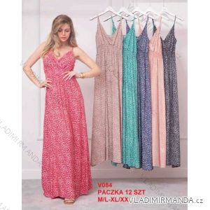 Šaty dlouhé letní na ramínka dámské nadrozměr (M/L - XL/XXL ONE SIZE) IMWGD25V084