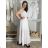 Šaty dlouhé letní na ramínka dámské (S/M/L ONE SIZE) ITALSKÁ MÓDA IMWGS251531/DR -   zelená khaki -   S/M/L