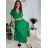 Šaty letní košilové s páskem krátký rukáv dámské (S/M/L ONE SIZE) ITALSKá MóDA IM424486/DR modrá mintova M/L