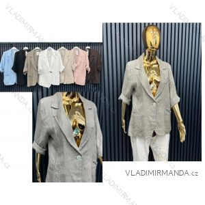 Sako lněné 3/4 dlouhý rukáv dámské (S/M/L ONE SIZE) ITALSKÁ MÓDA IMWCA251976