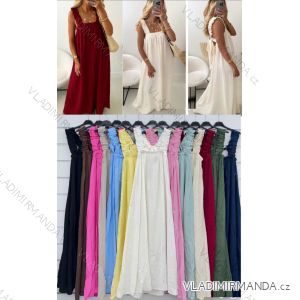 Šaty dlouhé letní na ramínka dámské (S/M/L ONE SIZE) imwDS251994