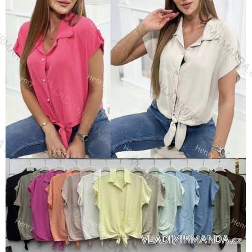 Šaty elegantní košilové dlouhý rukáv dámské (S/M ONE SIZE) ITALSKÁ MÓDA IMWY21734