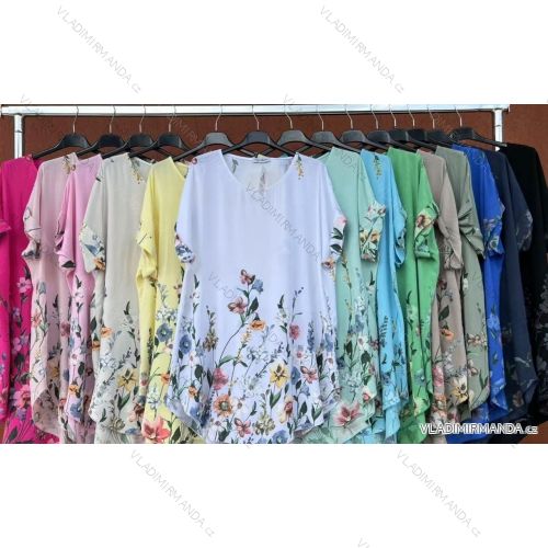 Tunika krátky rukáv dámska nadrozmer (42/44/46 ONE SIZE) TALIANSKA MÓDA IMWDY252070