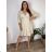 Women's short sleeve summer casual dress (S/M/L ONE SIZE) ITALIAN FASHION IMWGB25022