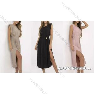 Šaty letní s páskem bez rukávu dámské (S/M/L ONE SIZE) ITALSKÁ MÓDA IMWBL252081