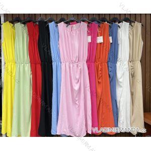 Šaty dlouhé volnočasové letní bez rukávu dámské (XS/S/M ONE SIZE) ITALSKÁ MÓDA IMWHD252141