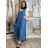Dress with 3/4-sleeve ladies pocket (uni sl) ITALIAN Fashion IM3181746 S / M / L blue