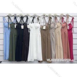 Šaty košilové letní na ramínka dámské (XS/S/M ONE SIZE) ITALSKÁ MÓDA IMWKK252206