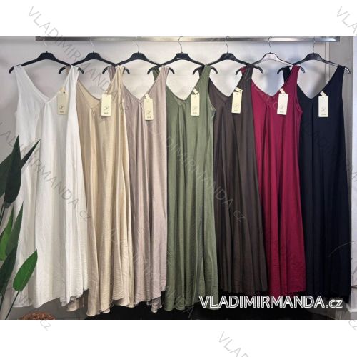Šaty dlhé na ramienka dámske (S/M/L ONE SIZE) TALIANSKA MÓDA IMM25M2397