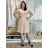 Women's Lace Cotton Short Sleeve Dress (S/M ONE SIZE) ITALIAN FASHION IMM23M7267 S/M Light blue