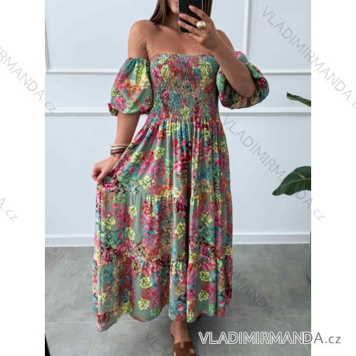 Šaty elegantní košilové dlouhý rukáv dámské (S/M ONE SIZE) ITALSKÁ MÓDA IMWY21734