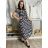Women's Long Summer Short Sleeve Dress (S/M ONE SIZE) ITALIAN FASHION IM323101