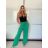 Women's long summer trousers (S/M/L ONE SIZE) ITALIAN FASHION IM725041 -   green -   S / M / L