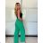 Women's long summer trousers (S/M/L ONE SIZE) ITALIAN FASHION IM725041 -   green -   S / M / L
