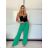 Women's long summer trousers (S/M/L ONE SIZE) ITALIAN FASHION IM725041 -   green -   S / M / L