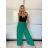 Women's long summer trousers (S/M/L ONE SIZE) ITALIAN FASHION IM725041 -   green -   S / M / L