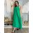 Women's summer short sleeve dress (44/46/48 ONE SIZE) ITALIAN FASHION IM424287 S / M / L green khaki