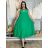 Women's summer short sleeve dress (44/46/48 ONE SIZE) ITALIAN FASHION IM424287 S / M / L green khaki